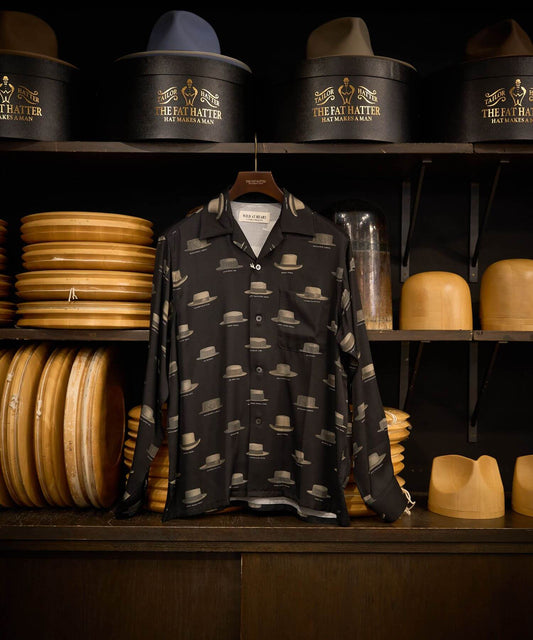 Hat Pattern Open Collar L/S Shirts