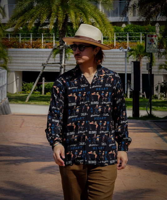 "SKA" Open Collar L/S Shirt 8253007