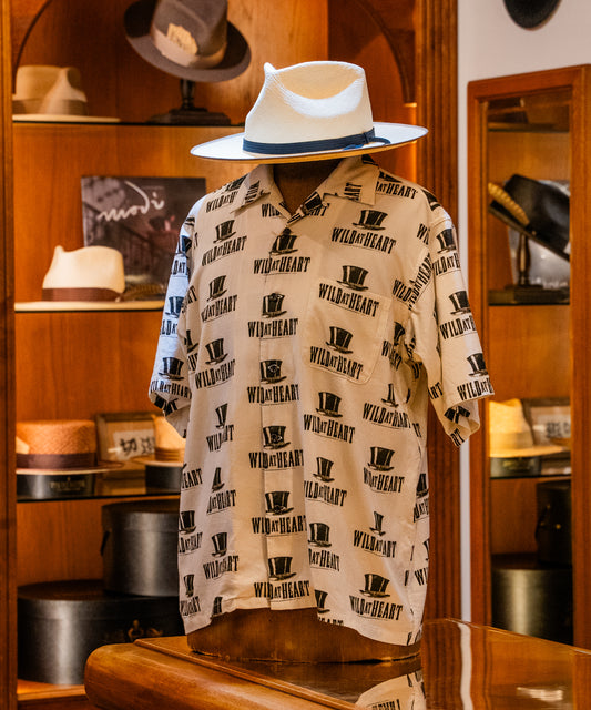 "SILK HAT"Cotton Open Collar S/S SHIRT 8261011