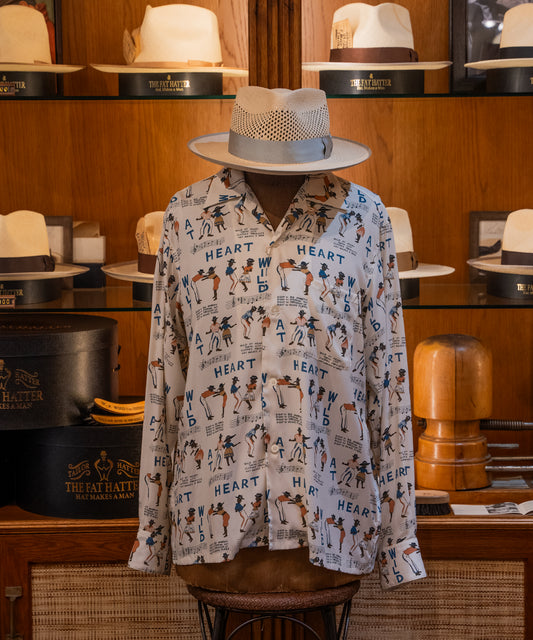 "SKA" Open Collar L/S Shirt