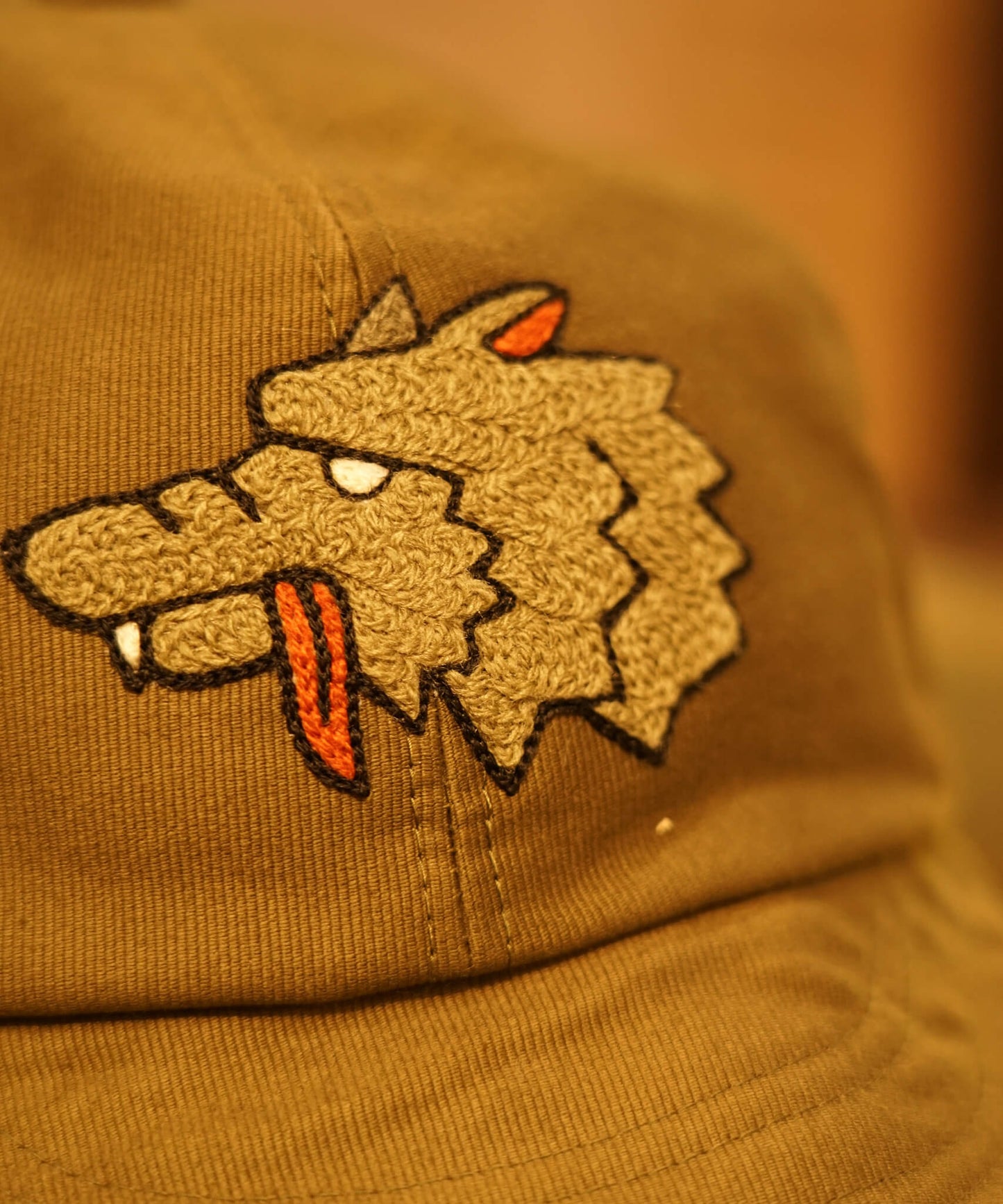 Wolf Hand Chain Stitch Cap