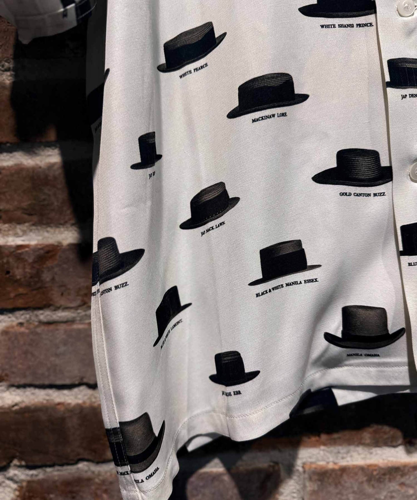 Hat Pattern Open Collar Shirt S/S Shirts 8251001
