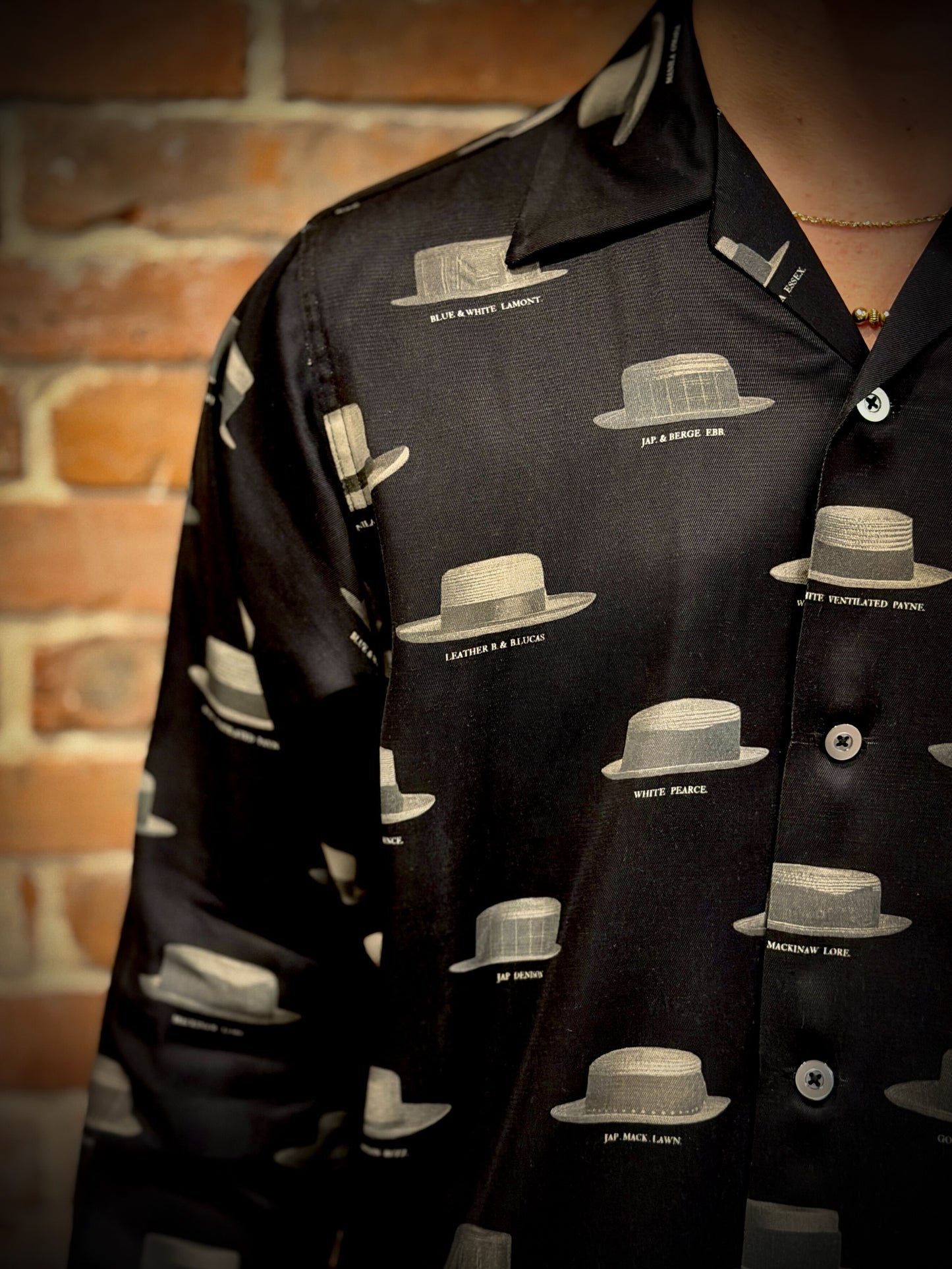 Hat Pattern Open Collar L/S Shirts 8253003