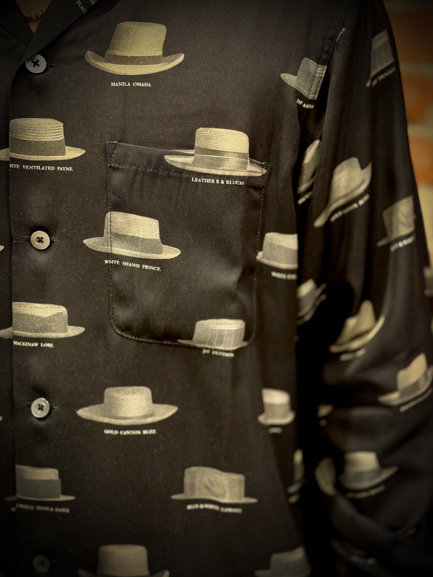 Hat Pattern Open Collar L/S Shirts 8253003