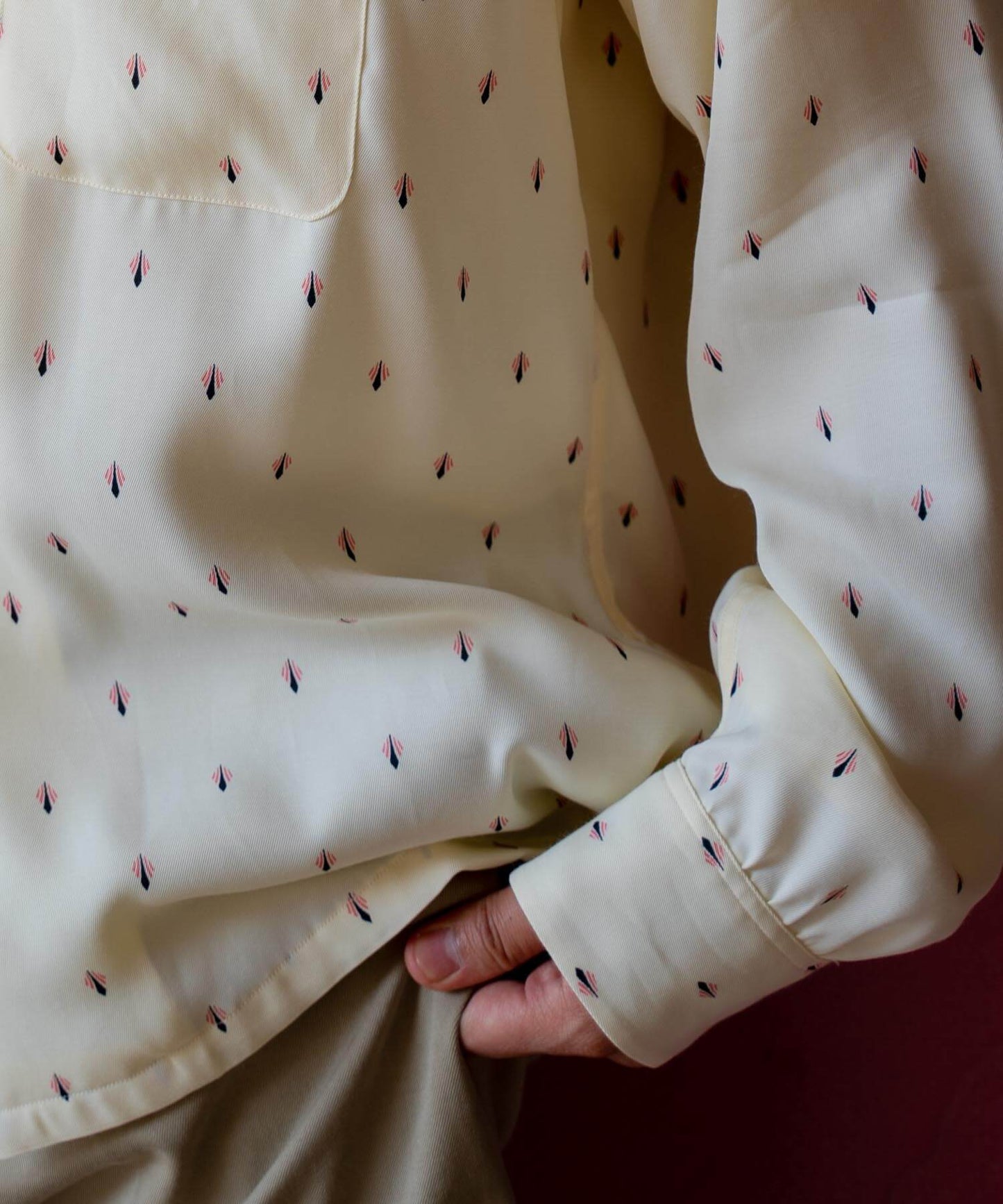 1950's Rayon L/S Shirt Atomic