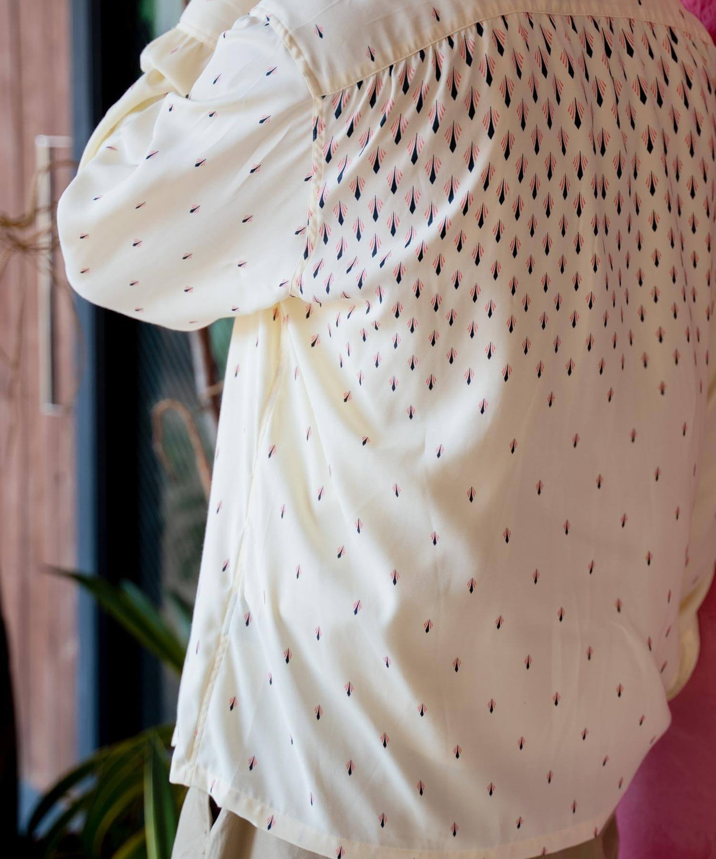 1950's Rayon L/S Shirt Atomic