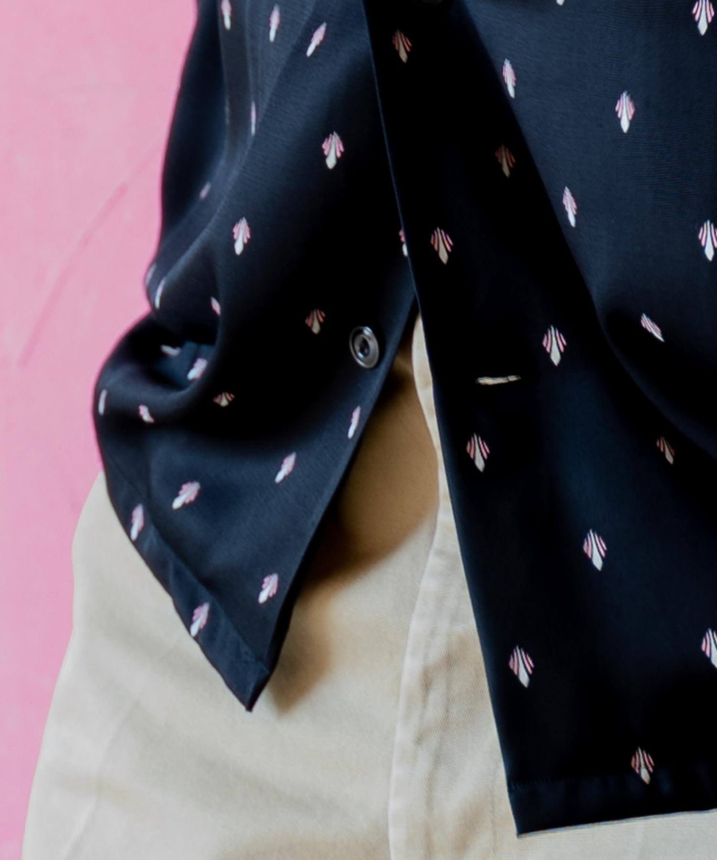 1950's Rayon L/S Shirt Atomic