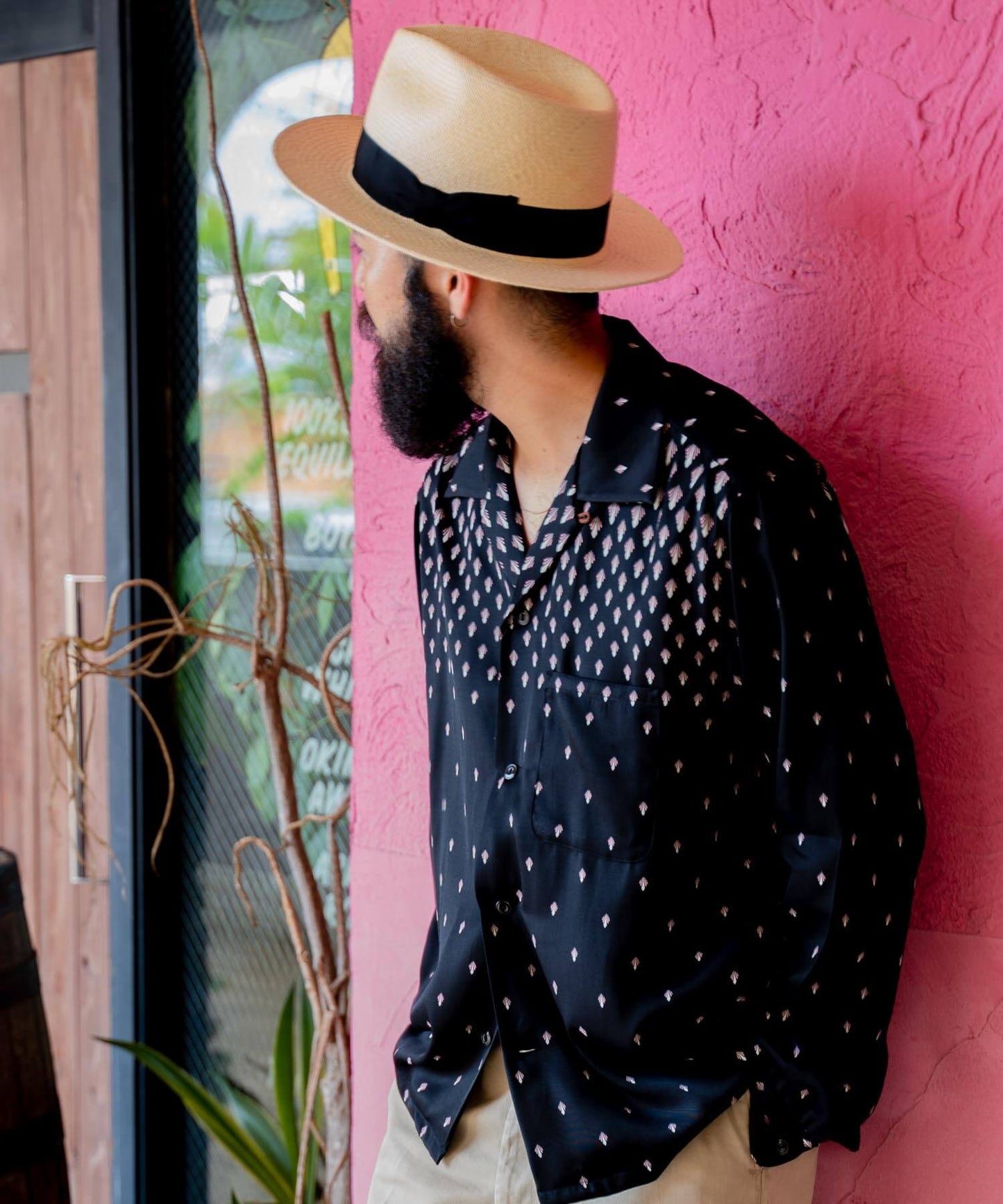 1950's Rayon L/S Shirt Atomic