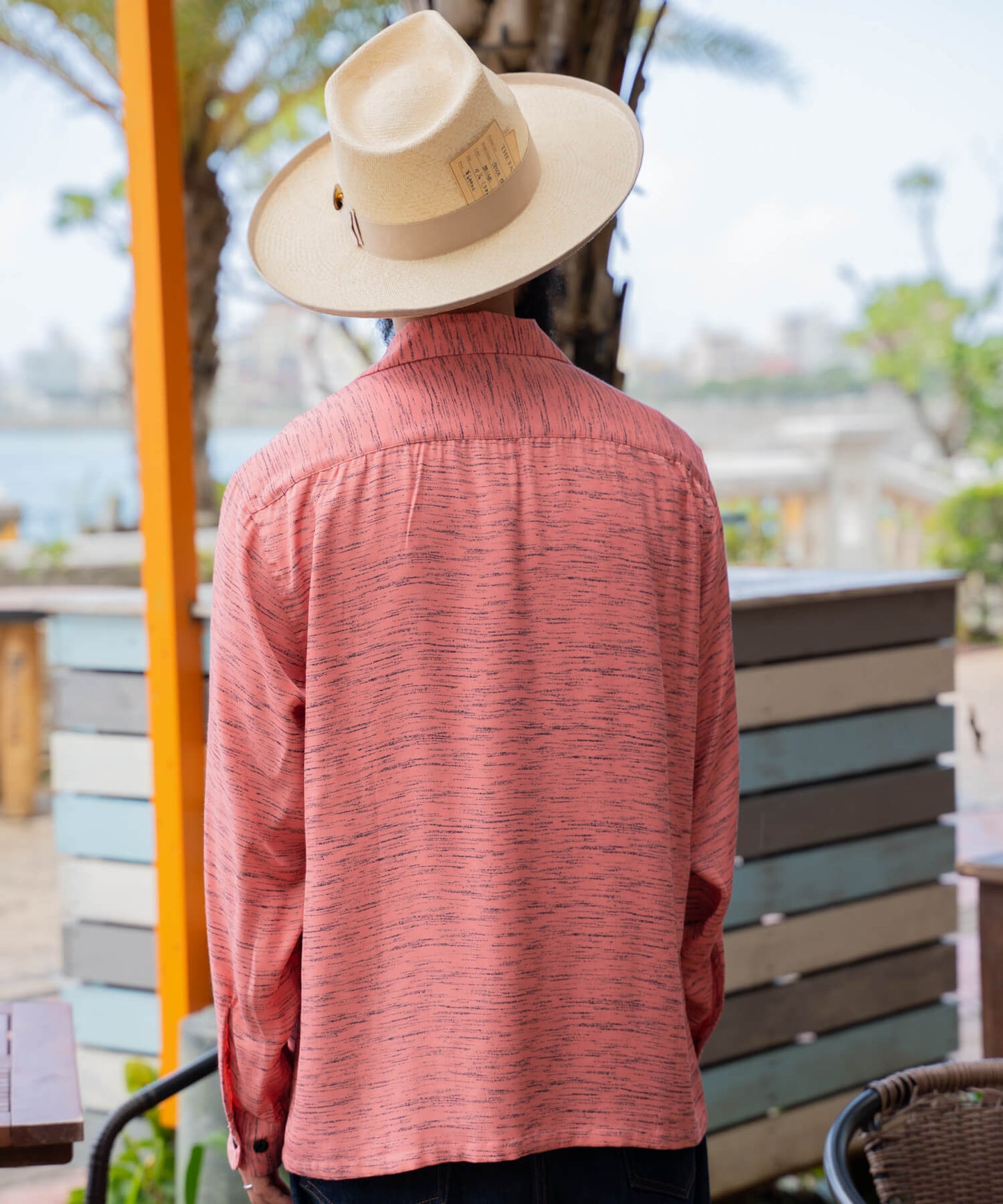 1950's Rayon L/S Shirt -Border-