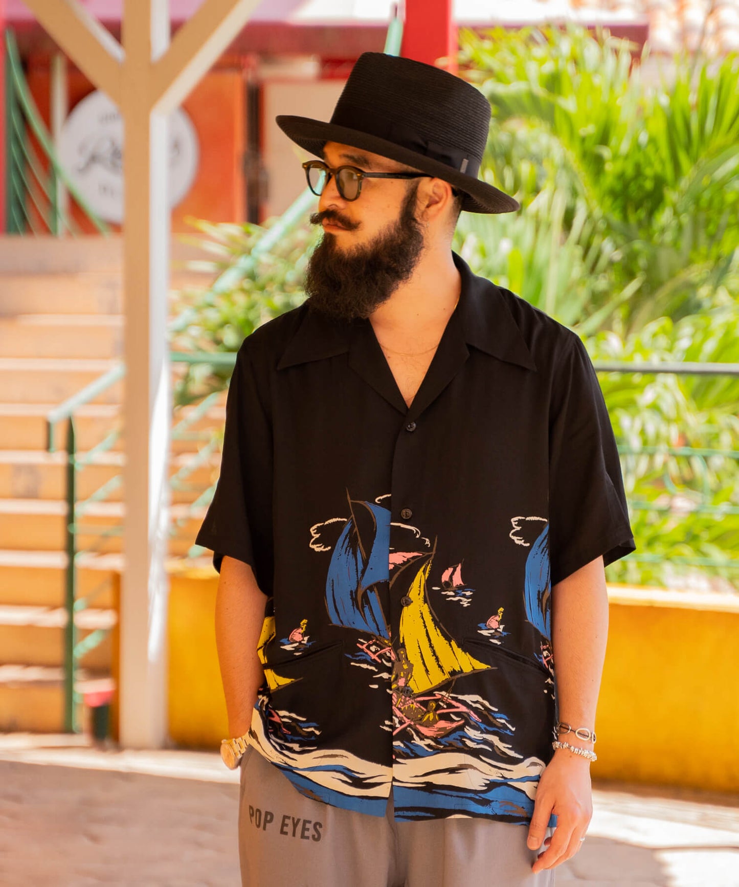Rayon S/S Shirts -YACHT-