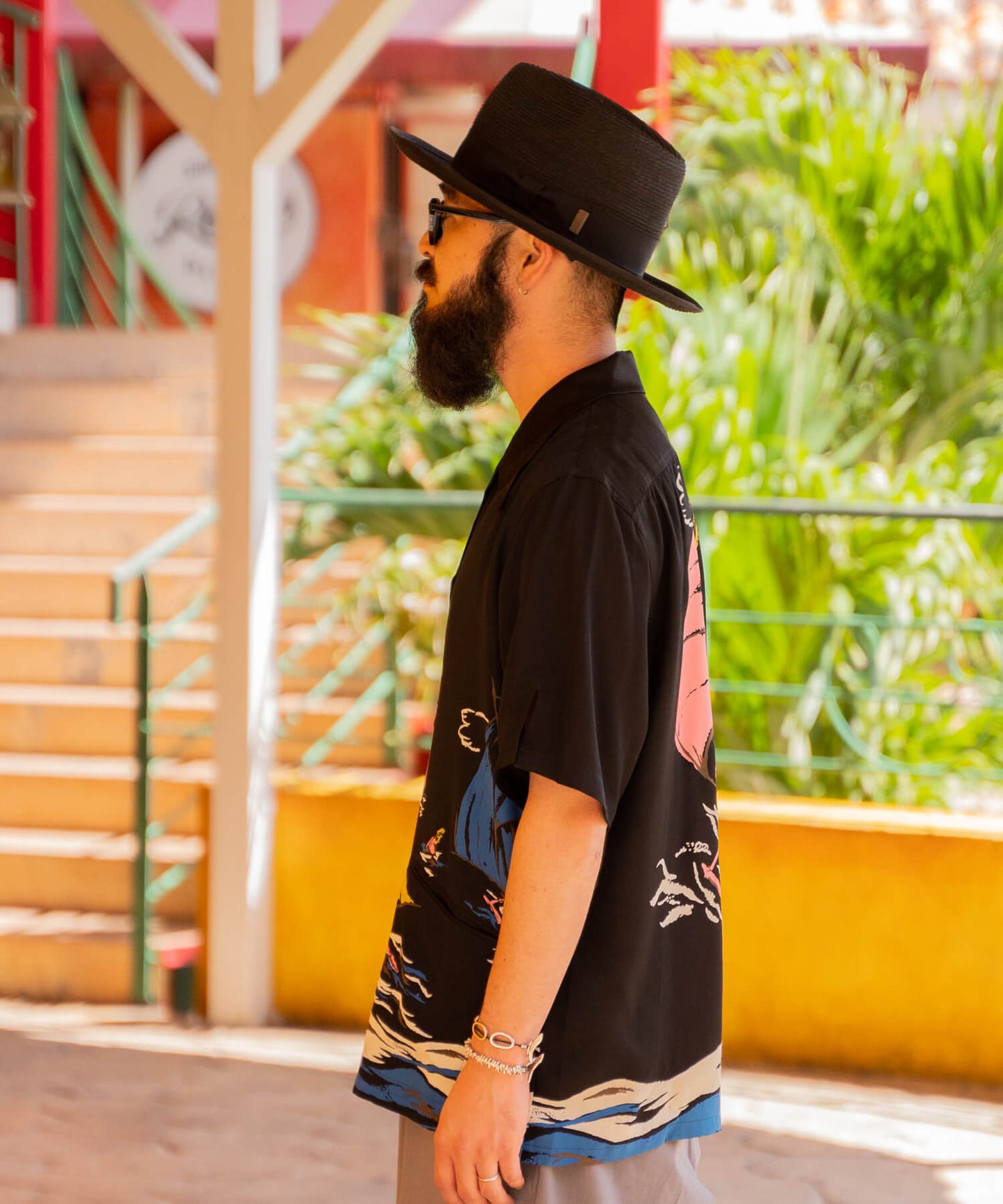 Rayon S/S Shirts -YACHT-