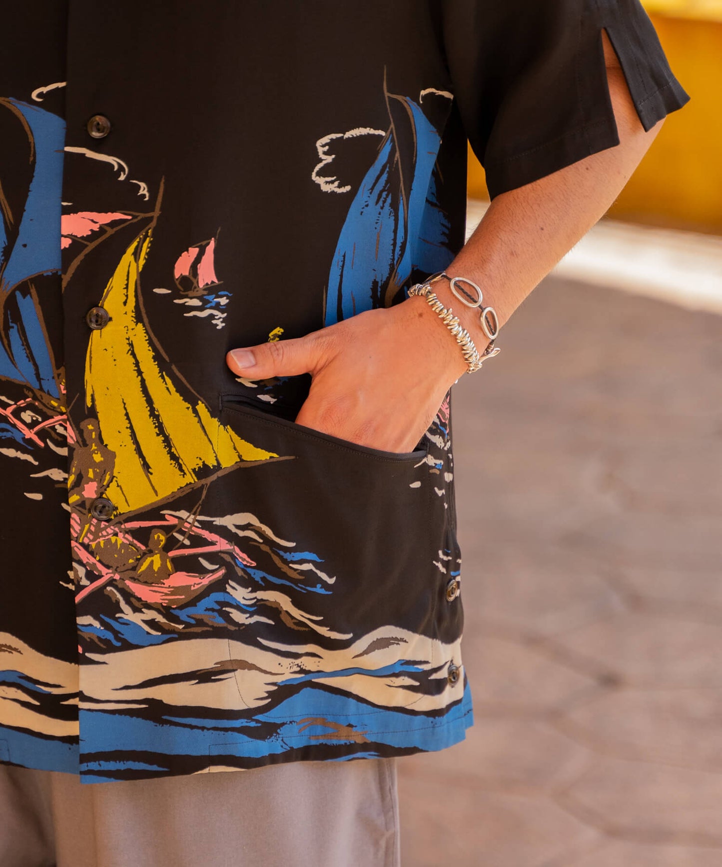 Rayon S/S Shirts -YACHT-