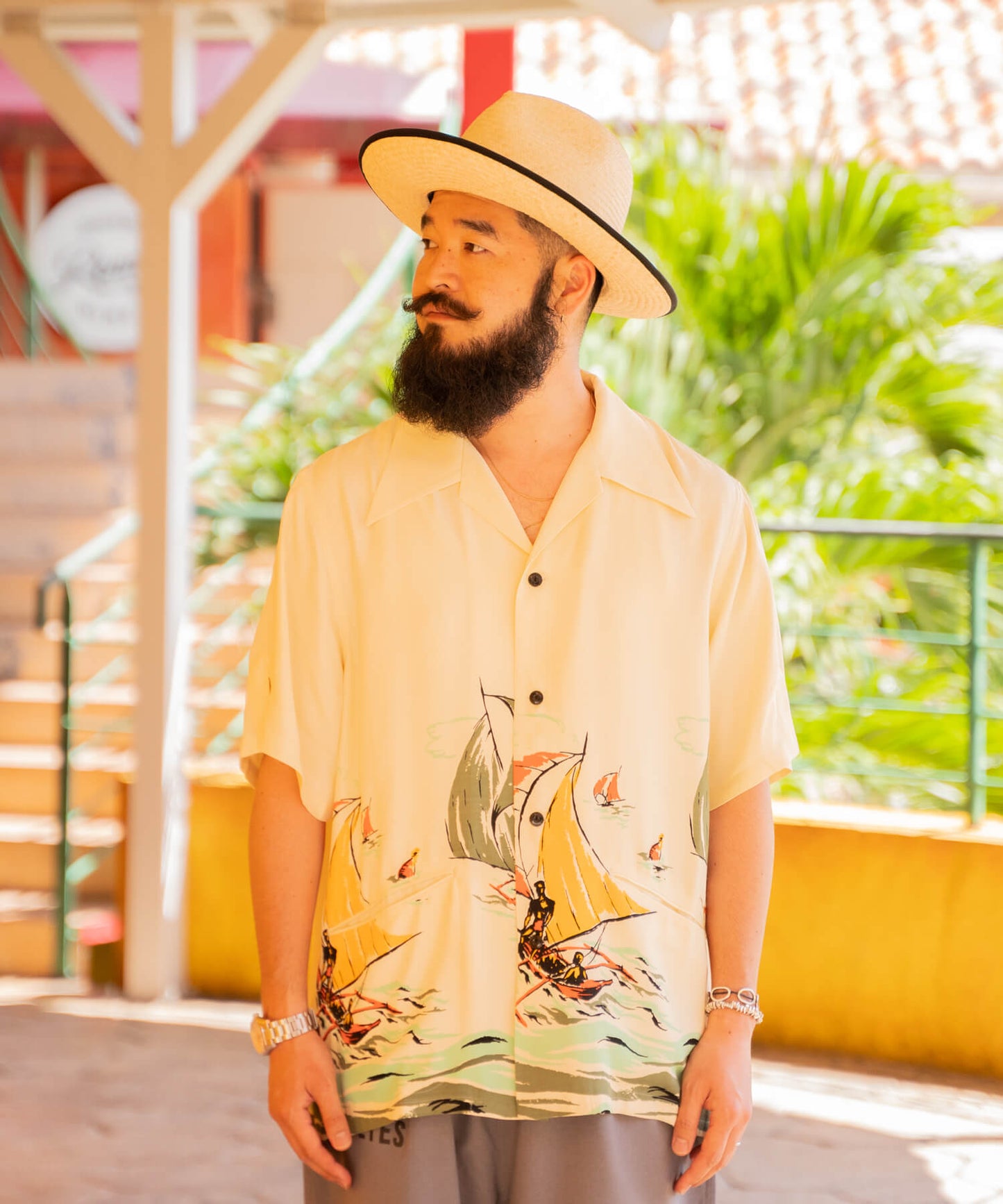 Rayon S/S Shirts -YACHT-