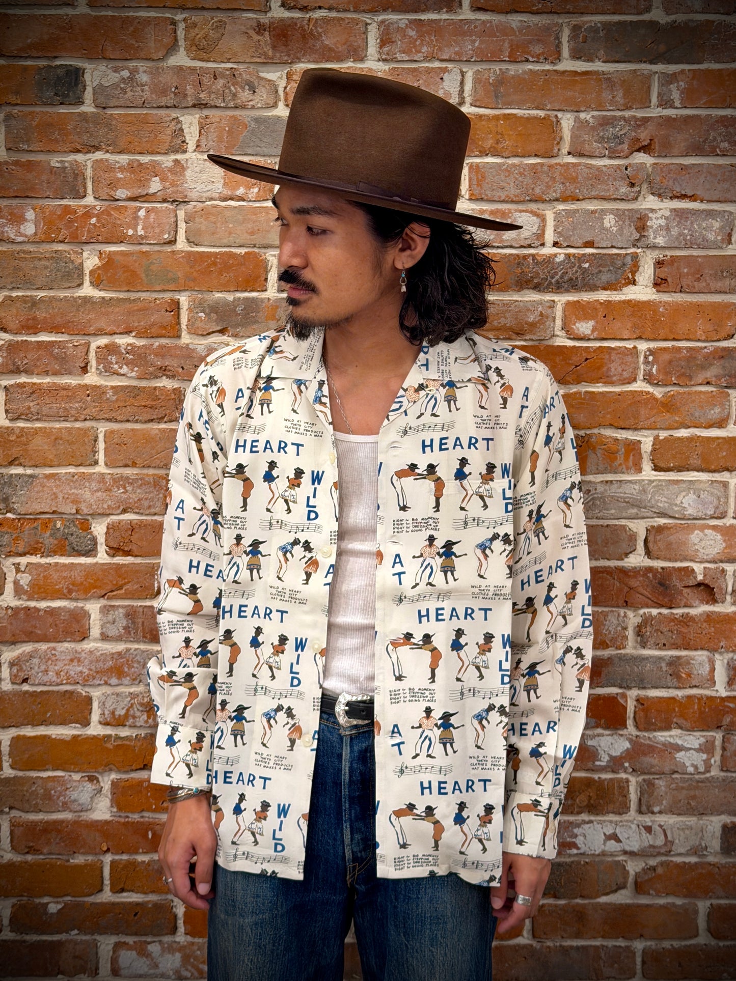 "SKA" Open Collar L/S Shirt 8253007