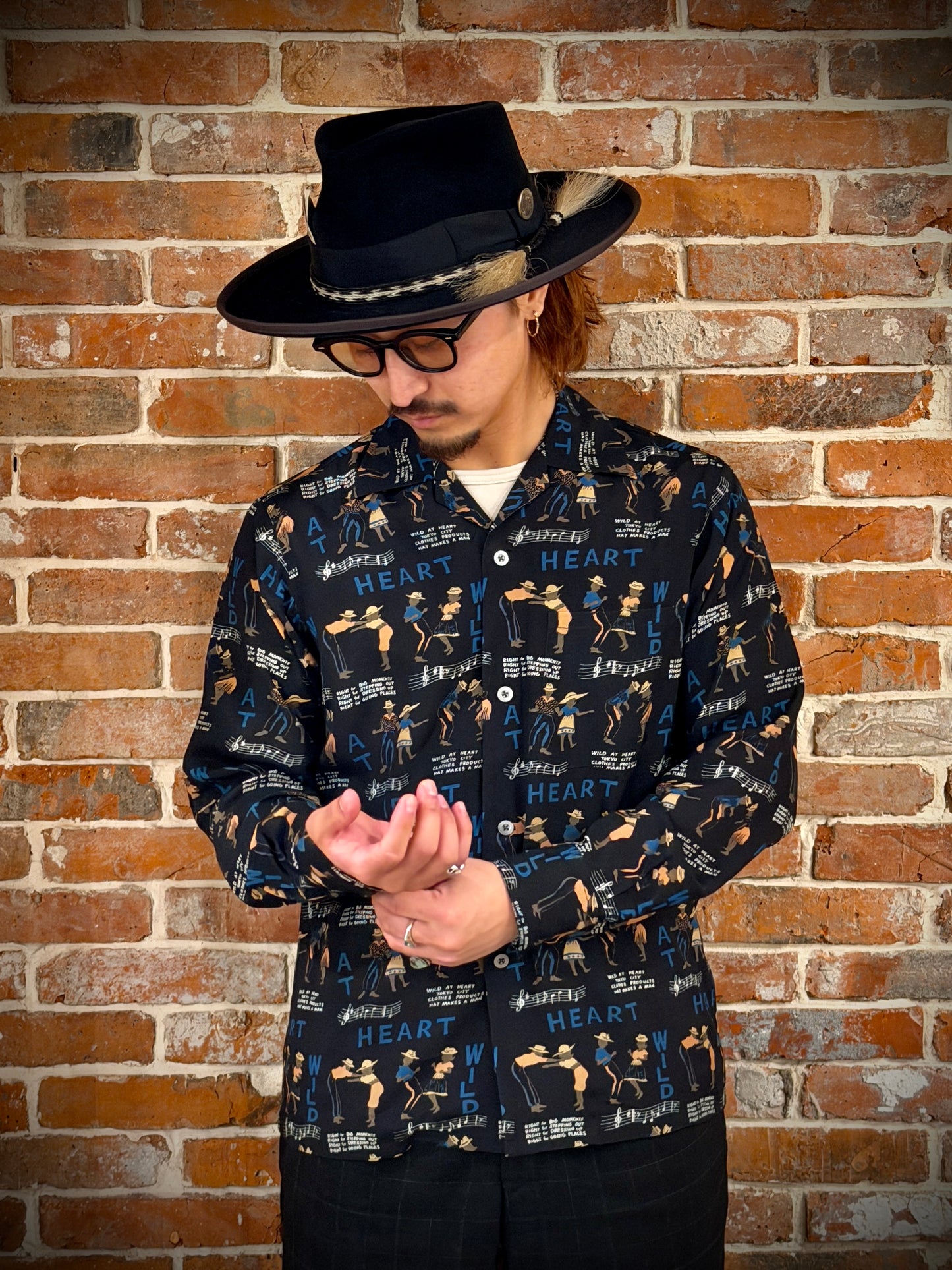 "SKA" Open Collar L/S Shirt 8253007