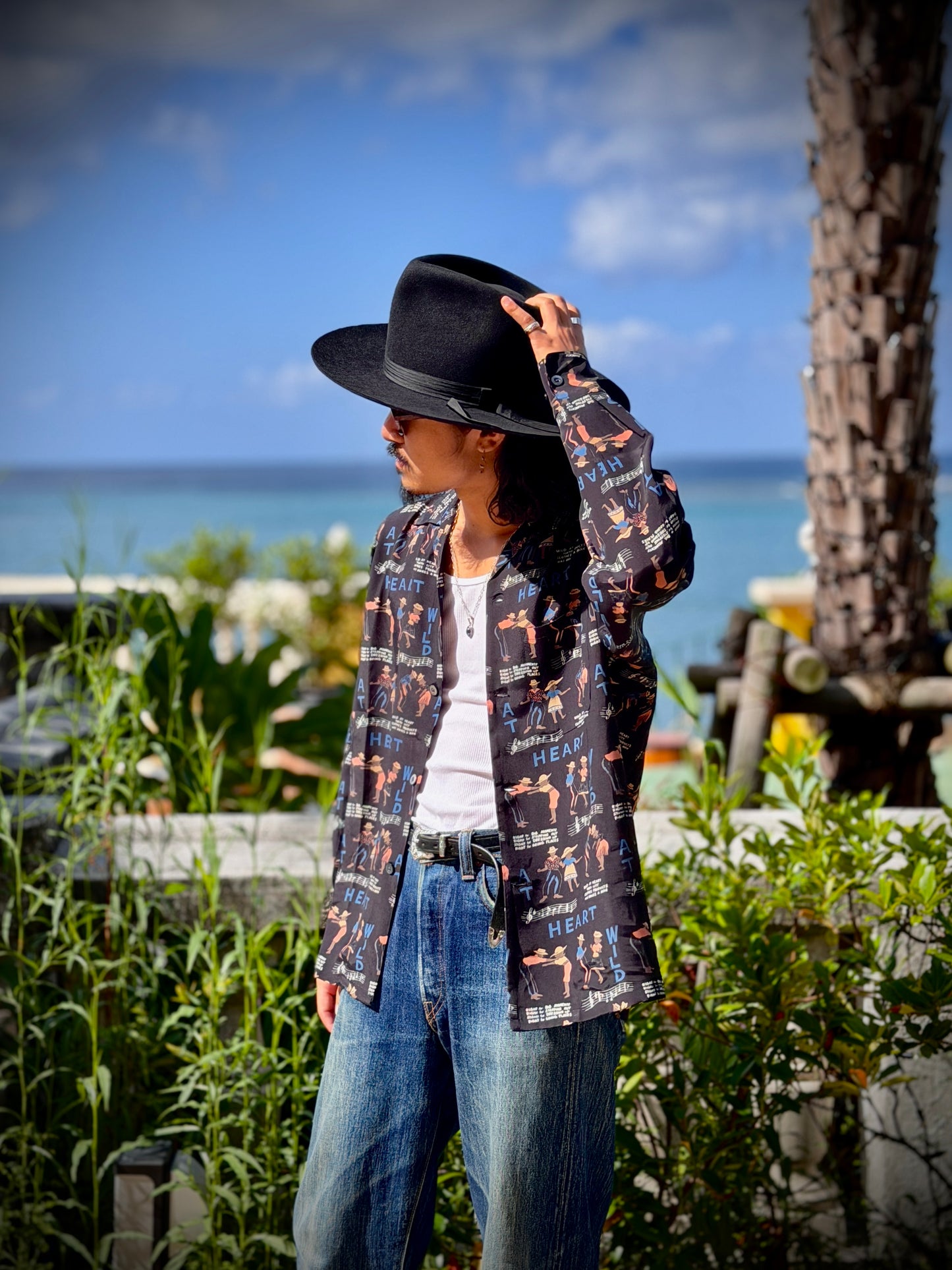 "SKA" Open Collar L/S Shirt 8253007