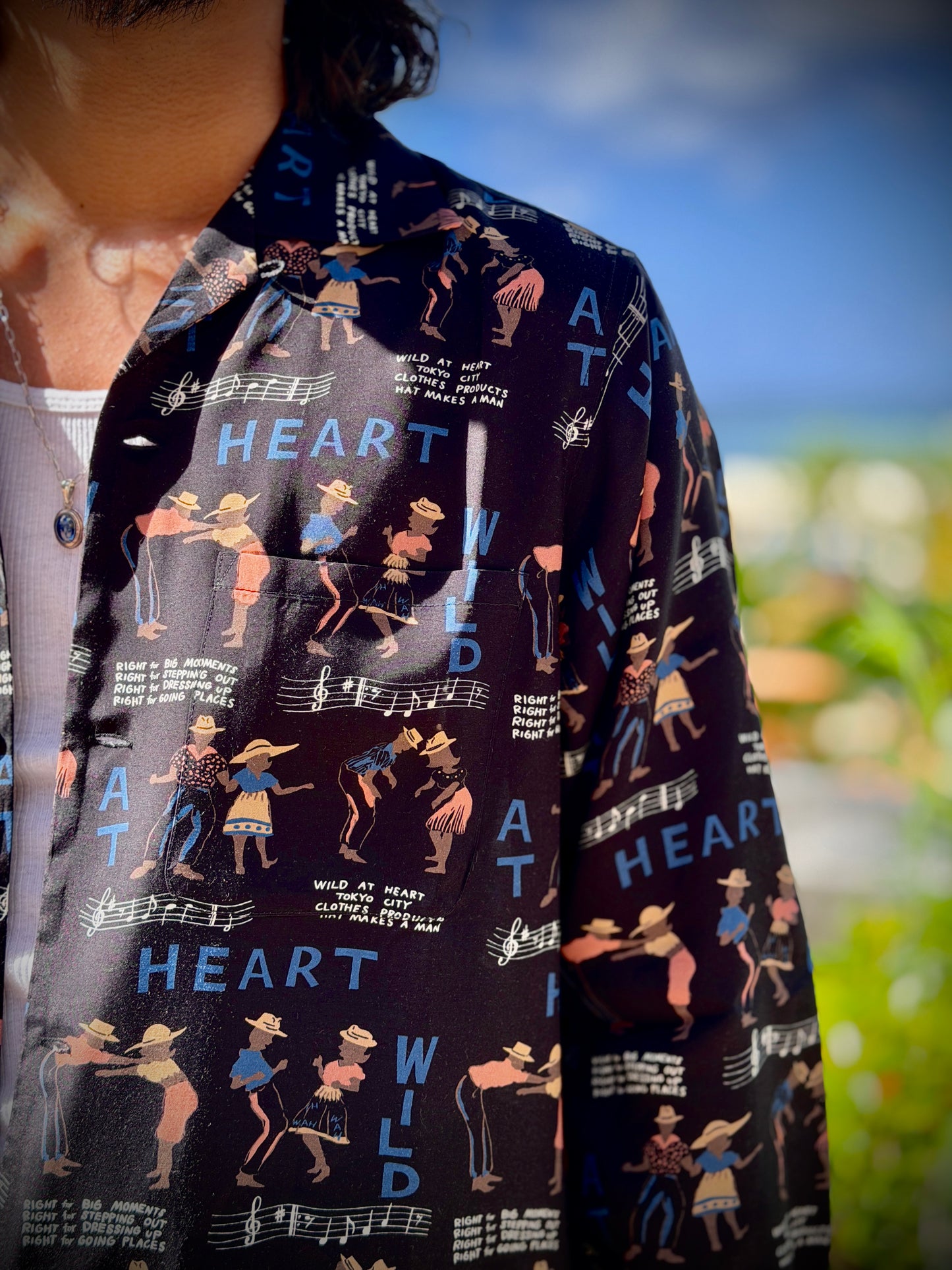 "SKA" Open Collar L/S Shirt 8253007