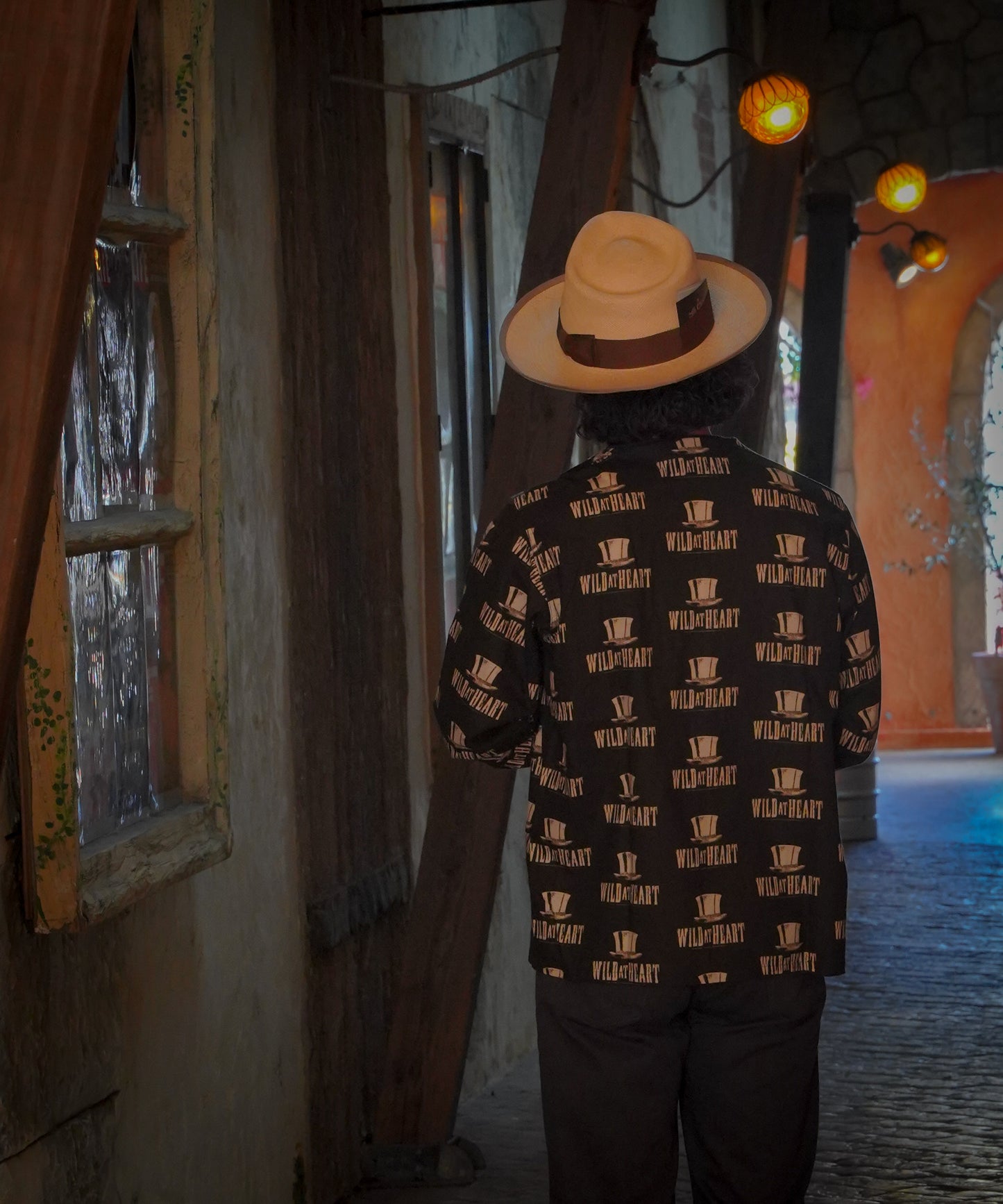 "SILK HAT"Cotton Open Collar L/S SHIRT