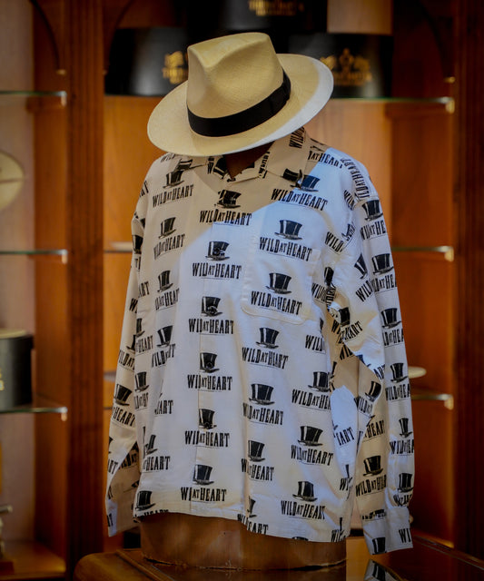"SILK HAT"Cotton Open Collar L/S SHIRT
