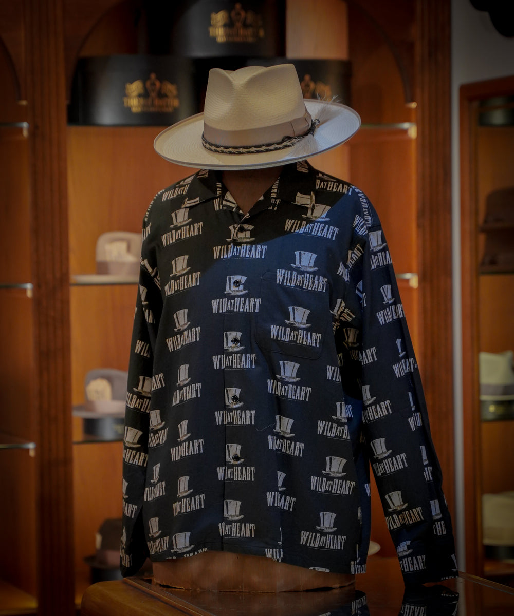 "SILK HAT"Cotton Open Collar L/S SHIRT