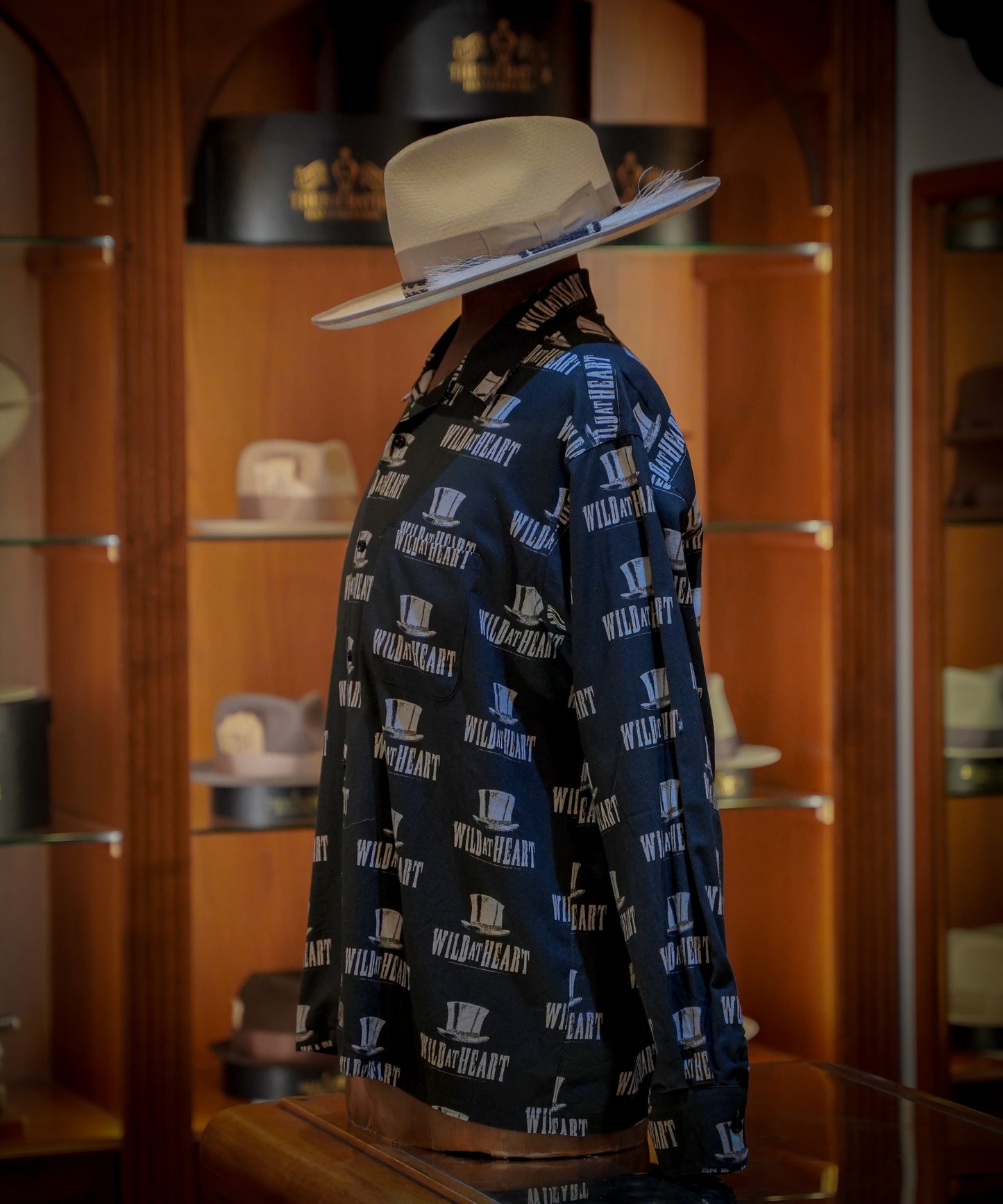 "SILK HAT"Cotton Open Collar L/S SHIRT