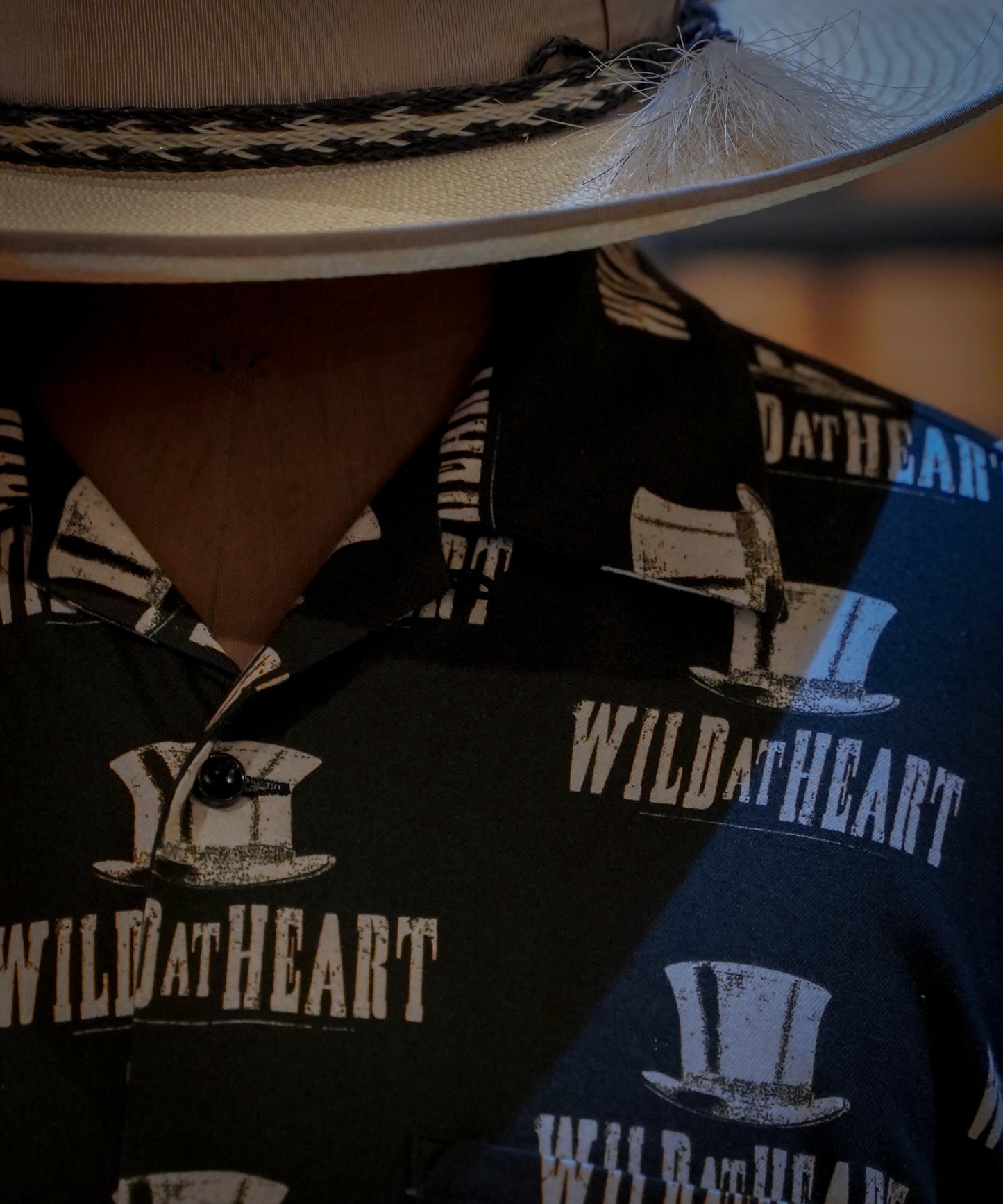 "SILK HAT"Cotton Open Collar L/S SHIRT