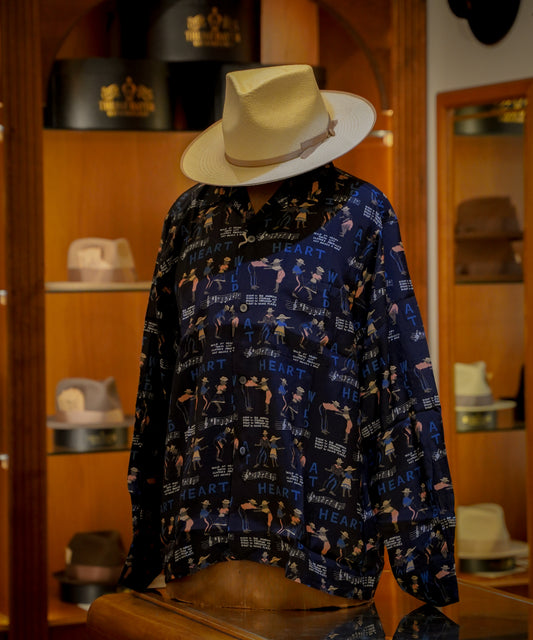 "SKA" Open Collar L/S Shirt 8253007