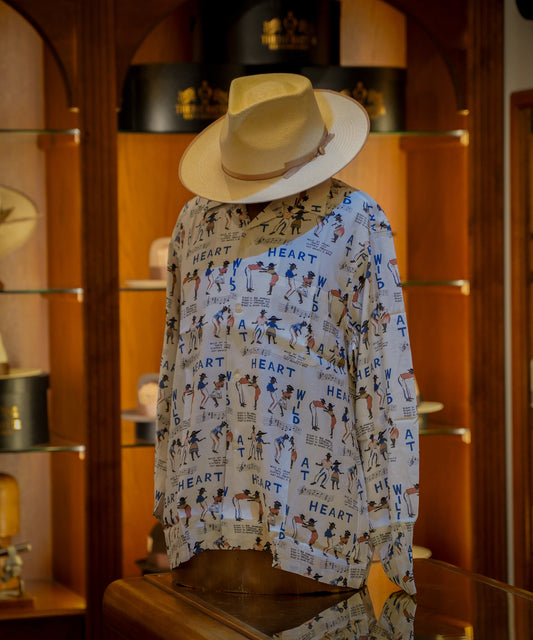 "SKA" Open Collar L/S Shirt 8253007