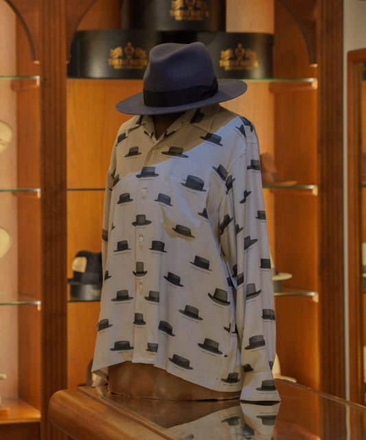 Hat Pattern Open Collar L/S Shirts 8253003