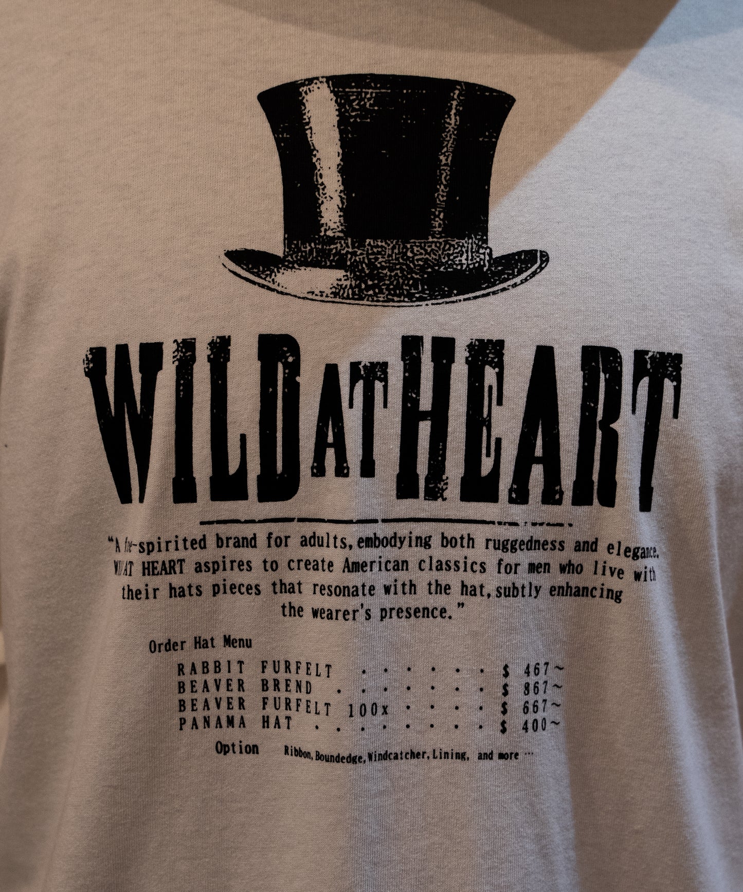 "SILK HAT" 6.2oz Crew Neck S/S TEE 8261010