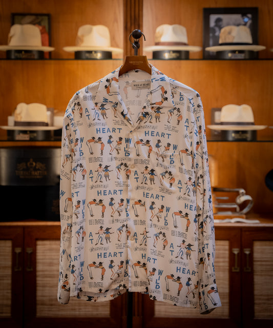 "SKA" Open Collar L/S Shirt