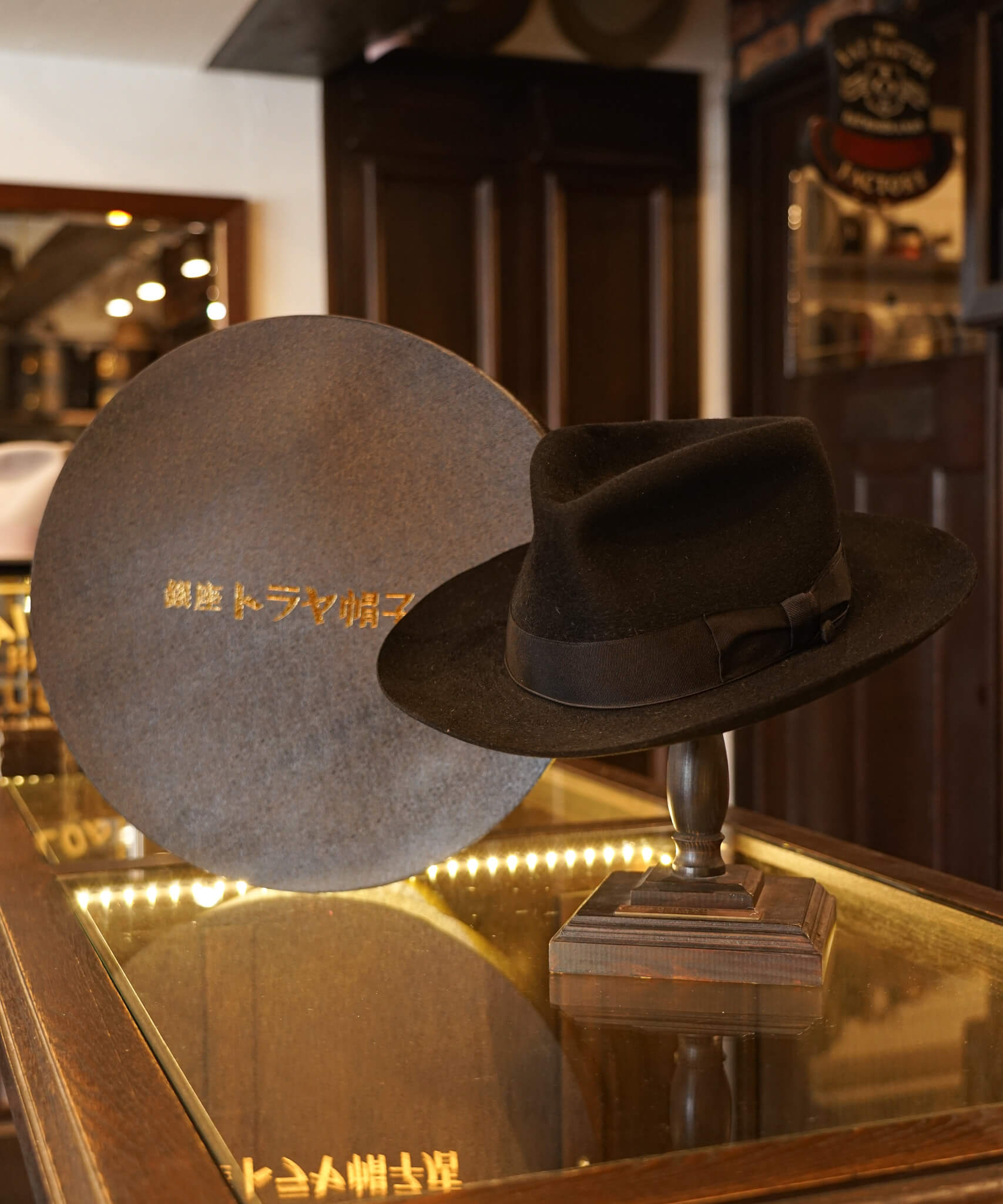 日本特売新品 未使用 PANAMA HATTERS 帽子 ハット 無地 L グレー レディース その他