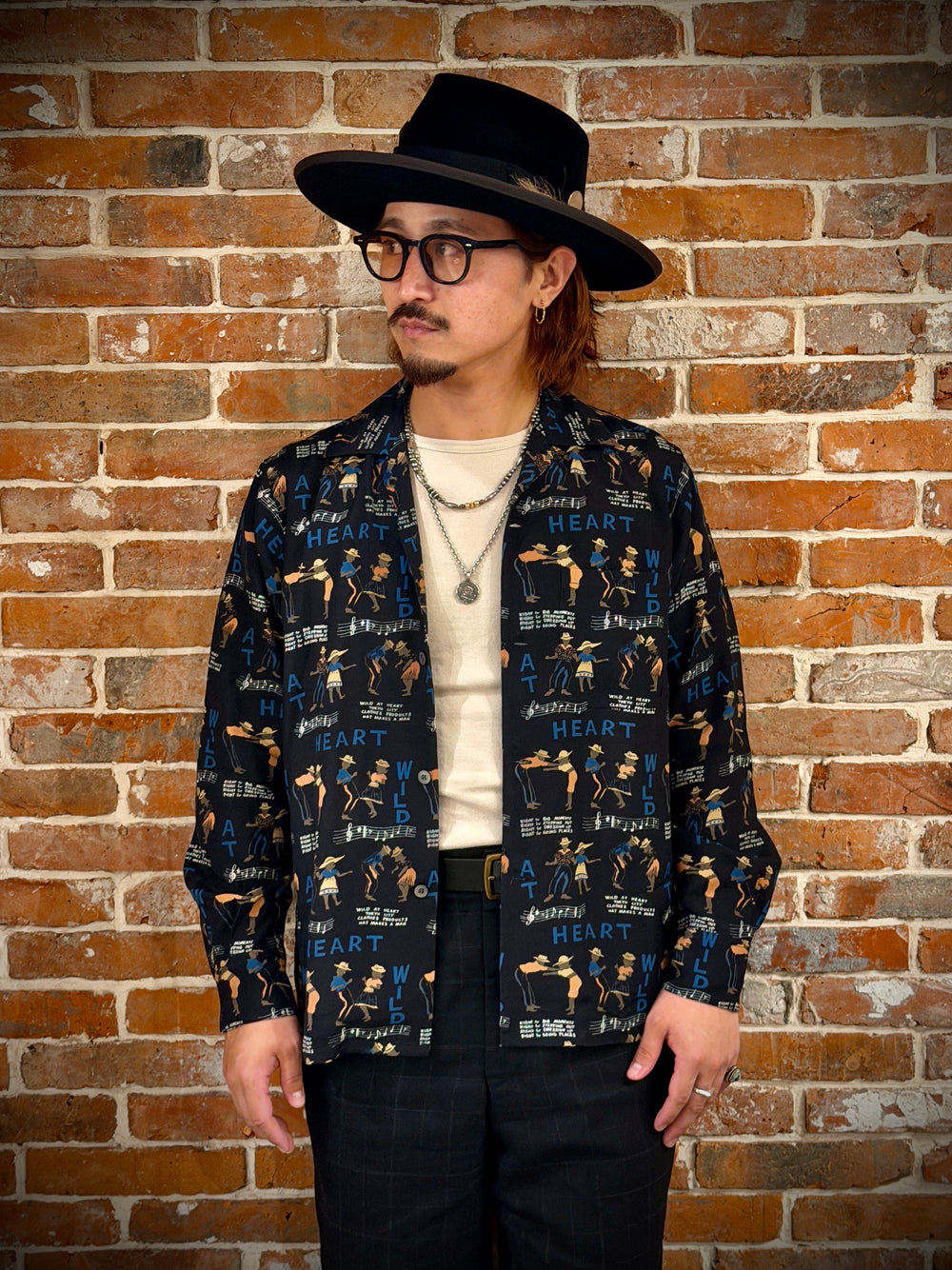 "SKA" Open Collar L/S Shirt 8253007