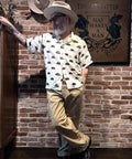 Hat Pattern Open Collar Shirt S/S Shirts 8251001