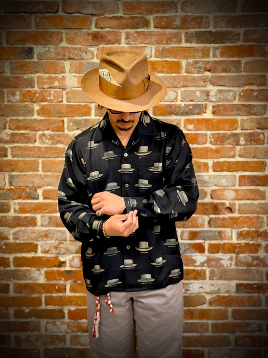 Hat Pattern Open Collar L/S Shirts 8253003