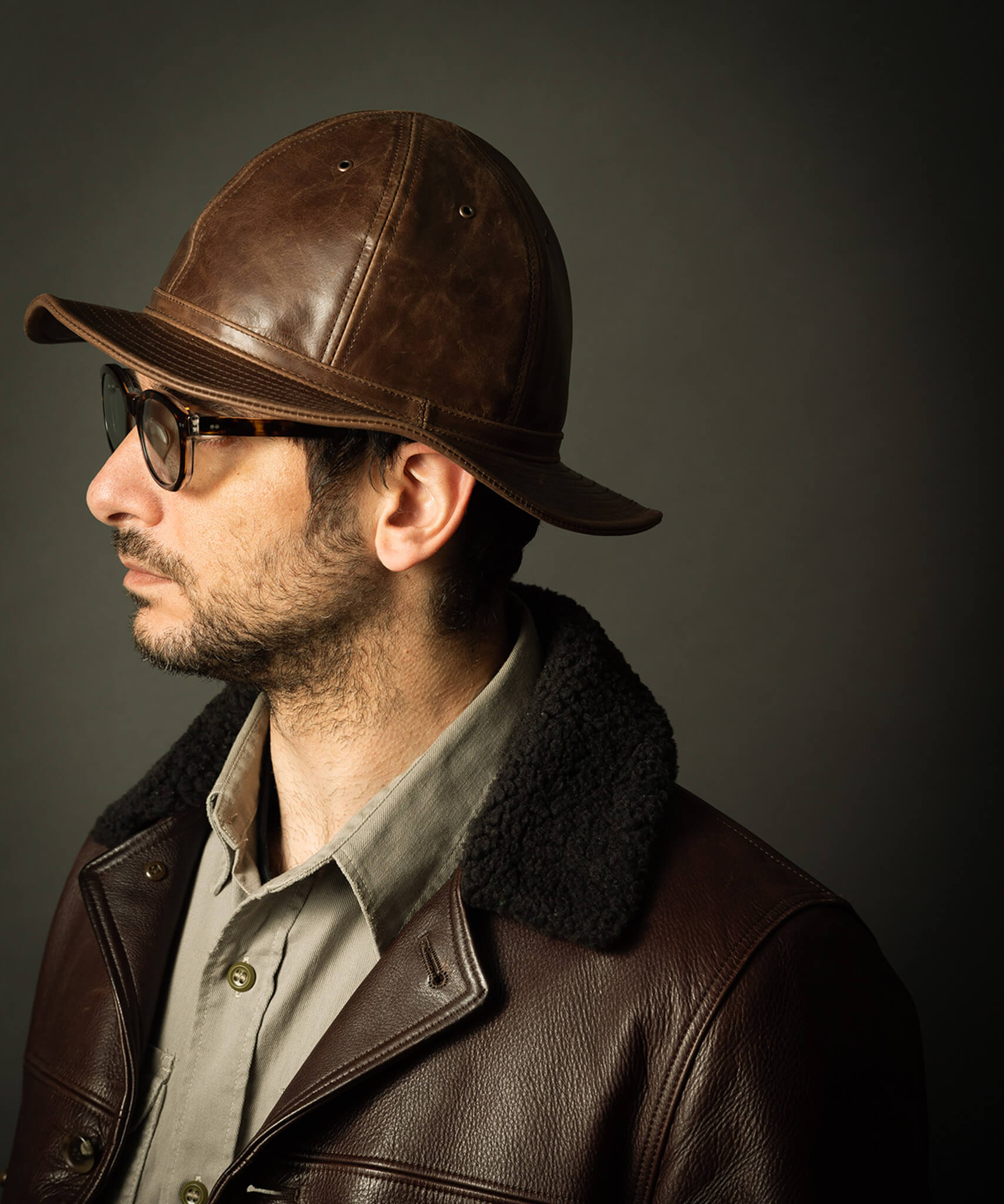 Minerva Leather Fatigue Hat