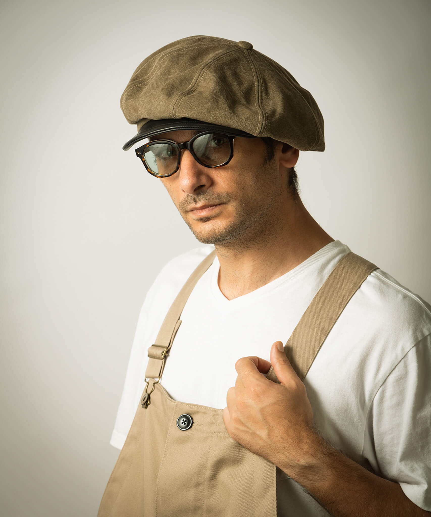 JOHNNY OX LEATHER CASQUETTE